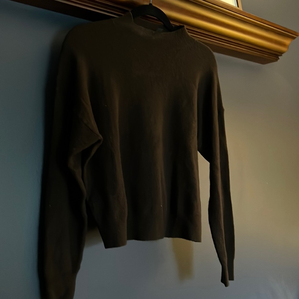 Mock neck dark brown sweater from Ann Taylor, size Small.